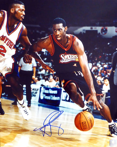 Tim Thomas Autographed Signed 16x20 Photo Philadelphia 76ers SKU #214777