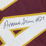 Autographed/Signed ANTONIO GIBSON Washington Burgundy Football Jersey JSA COA