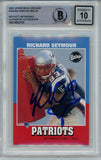 Richard Seymour Signed New England Pats 2001 UD #238 Beckett Auto 10 40736