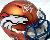 Peyton Manning Autographed Broncos Blaze Speed Mini Helmet - Fanatics Auth