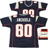 PATRIOTS DANNY AMENDOLA AUTOGRAPHED SIGNED BLUE JERSEY BECKETT WITNESS 221078