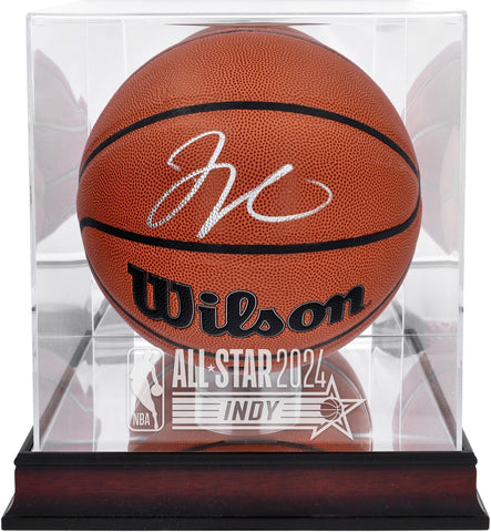 Jayston Tatum Celtics Signed Wilson Indoor/Outdoor Basketball w/ASG Display Case