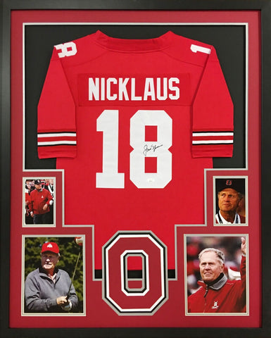Jack Nicklaus Autographed Signed Framed Ohio State Buckeyes Jersey JSA