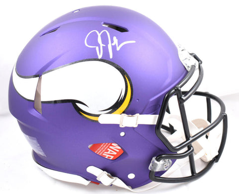 Justin Jefferson Signed Vikings F/S Speed Authentic Helmet-Beckett W Holo *White