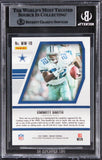 Cowboys Emmitt Smith Signed 2021 Panini Mosaic Will To Win #18 Card BAS Slabbed