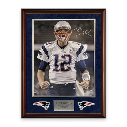 Tom Brady Signed Autographed Photograph Framed To 24x32 Fanatics