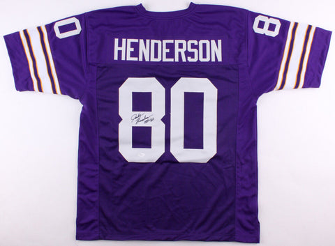 John Henderson Signed Vikings Jersey (JSA COA) NFL Champion (1969) Wide Receiver