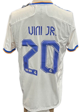 Vinicius Junior Signed Real Madrid White Adidas Jersey Autograph Fanatics BAS