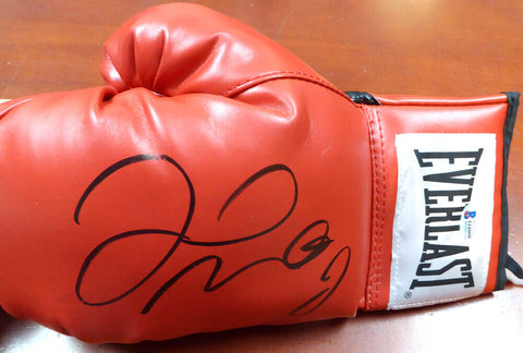 FLOYD MAYWEATHER JR. AUTOGRAPHED RED EVERLAST BOXING GLOVE LH BECKETT BAS 121799