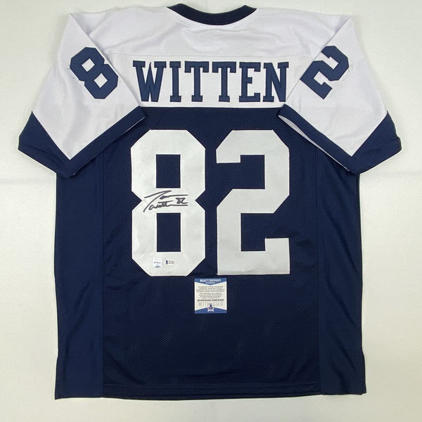 Autographed/Signed Jason Witten Dallas Thanksgiving Day Jersey Beckett COA