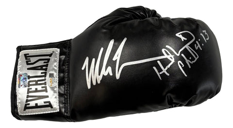 Mike Tyson Evander Holyfield Signed Black Everlast Right Hand Boxing Glove JSA