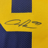 Autographed/Signed Aidan Hutchinson Michigan Blue Jersey Beckett BAS COA