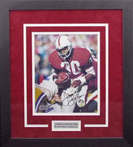 JAMES LOFTON AUTOGRAPHED STANFORD CARDINAL 8x10 FRAMED PHOTO COA