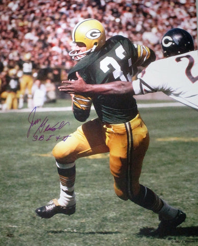 Packers running back JIM GRABOWSKI Signed 16x20 Photo #8 AUTO w/ "SB I & II"