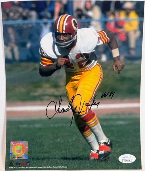 Charley Taylor Autographed 8x10 Photograph Inscribed "HOF 84" (JSA COA)