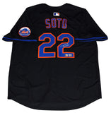 JUAN SOTO AUTOGRAPHED NEW YORK METS #22 BLACK NIKE LIMITED JERSEY FANATICS / MLB