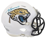 Jaguars Brian Thomas Jr. Signed On-Field Alt 2024 Speed Mini Helmet W/ Case Fan