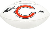 Richard Dent Signed White Logo Football Chicago Bears "HOF 11" Beckett Wit