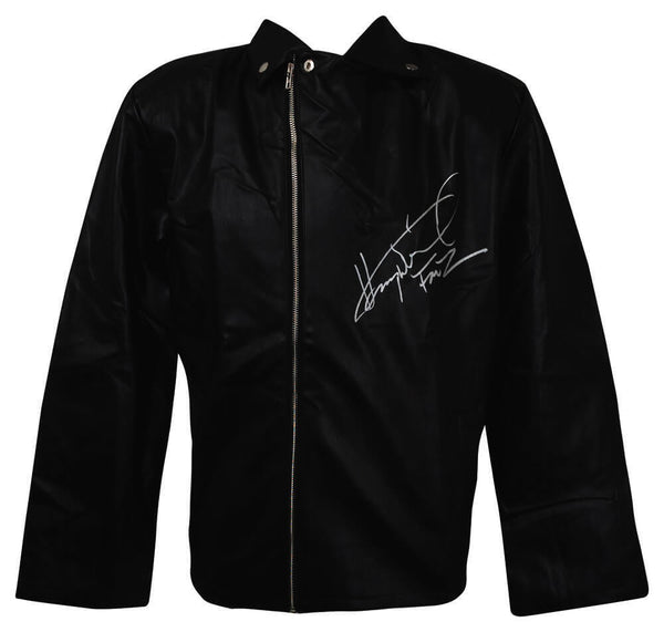Henry Winkler Signed T-Bird Black Greaser Costume Jacket w/Fonz - (SCHWARTZ COA)