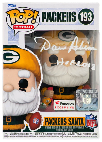 Dave Robinson Signed Packers SANTA Funko Pop Doll #193 w/HOF (In White) (SS COA)