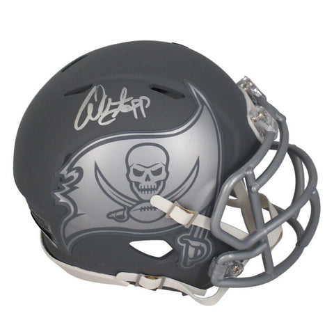 Warren Sapp Autographed Tampa Bay Buccaneers Slate Mini Speed Helmet Beckett