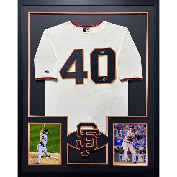 Madison Bumgarner Autographed Signed Framed Giants Jersey PSA/DNA