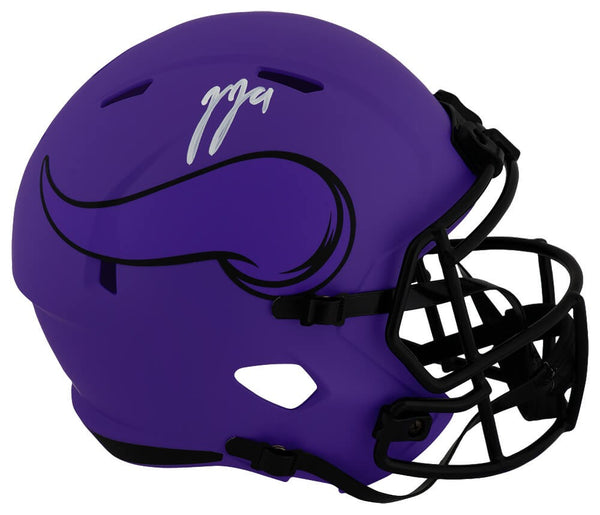 J.J. McCarthy Signed Vikings RAVE Riddell Full Size Replica Helmet (BECKETT COA)