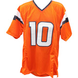 Bo Nix Autographed/Signed Pro Style sz XL Orange Jersey Beckett Witness 44980