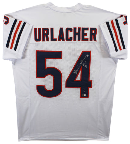 Brian Urlacher "HOF 18" Authentic Signed White Pro Style Jersey BAS Witnessed