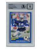 Michael Irvin Autographed/Signed 1989 Score #18 HOF Card Beckett 39415