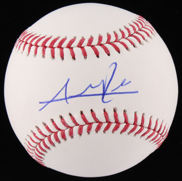 Addison Russell Signed OML Baseball (Schwartz COA )2016 Cubs World Series Champs