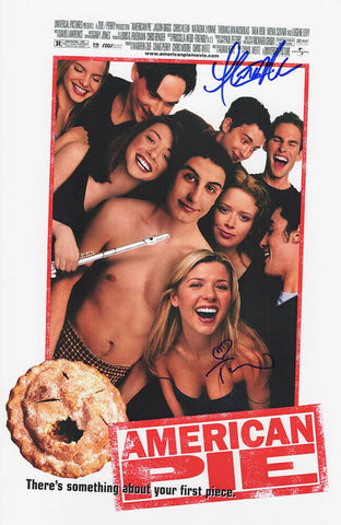 Tara Reid & Thomas Ian Nicholas Signed American Pie 11x17 Movie Poster -(SS COA)