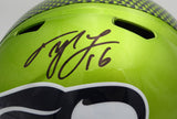 Tyler Lockett Autographed Green Flash Full Size Helmet Seahawks MCS Holo #82930