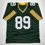 Autographed/Signed Dave Robinson HOF 13 Green Bay Green Jersey Beckett BAS COA