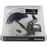 Joe Flacco Autographed/Signed Baltimore Ravens Lunar Mini Helmet JSA 49660