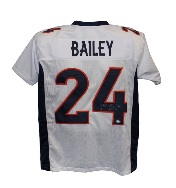 Champ Bailey Autographed/Signed Pro Style White XL Jersey BAS 30548