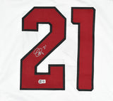 Patrick Peterson Autographed White Pro Style Jersey - Beckett W Holo *2 *Silver