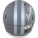 Tony Dorsett Autographed Dallas Cowboys Slate Mini Helmet Beckett Witness 45952