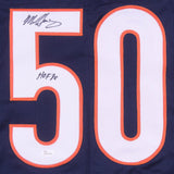 Mike Singletary Signed Chicago Bears Highlight Stat Jersey Inscribed HOF 98 JSA