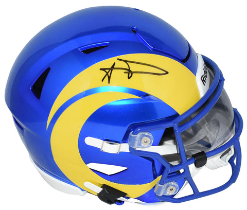 AARON DONALD AUTOGRAPHED LOS ANGELES RAMS SPEEDFLEX MIDI HELMET BECKETT