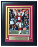 Joe Montana Signed Framed 8x10 San Francisco 49ers Arms Raised Photo BAS