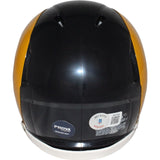 Marshall Faulk Signed Los Angeles Rams TB Mini Helmet Beckett 42049