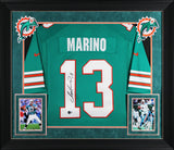 Dolphins Dan Marino Authentic Signed Teal Nike Limited Framed Jersey BAS