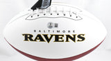 Suggs/Lewis/Reed Autographed Ravens Logo Football - Beckett W Hologram *Black