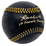 Rachel Balkovec Yankees Signed 1st Female Manager Insc OMLB Black Baseball JSA