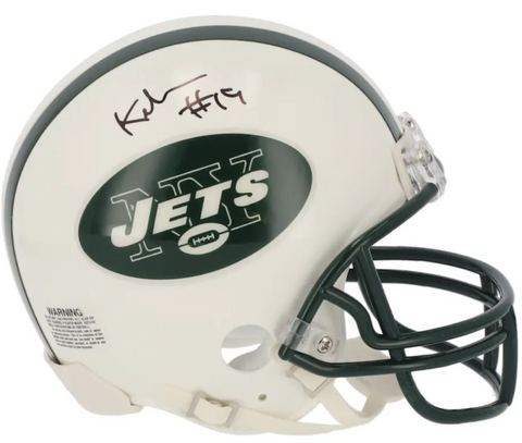 KEYSHAWN JOHNSON Autographed New York Jets Mini Helmet FANATICS