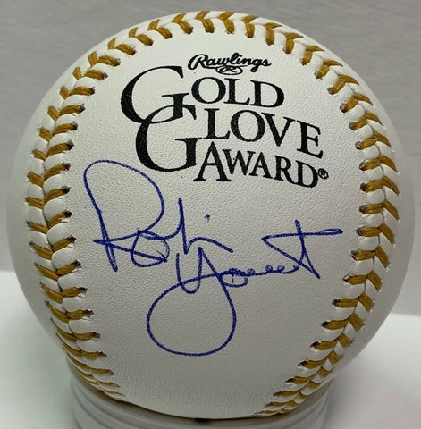 Brewers ROBIN YOUNT Signed Official MLB Gold Glove LOGO Baseball #1 AUTO