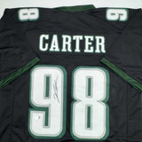Autographed/Signed Jalen Carter Philadelphia Black Football Jersey Beckett COA
