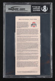 Lamar "Bo" Jackson Signed 2025 Ohio State Buckeyes Game Ticket -Beckett Encapsld