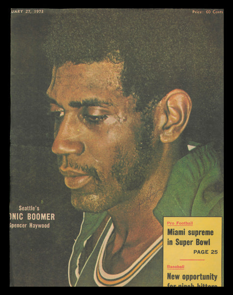 Spencer Haywood Autographed 8x11 Magazine Photo Seattle Supersonics SKU #237792